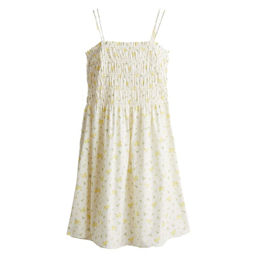 H&M Floral SMOCKED-BODICE COTTON DRESS